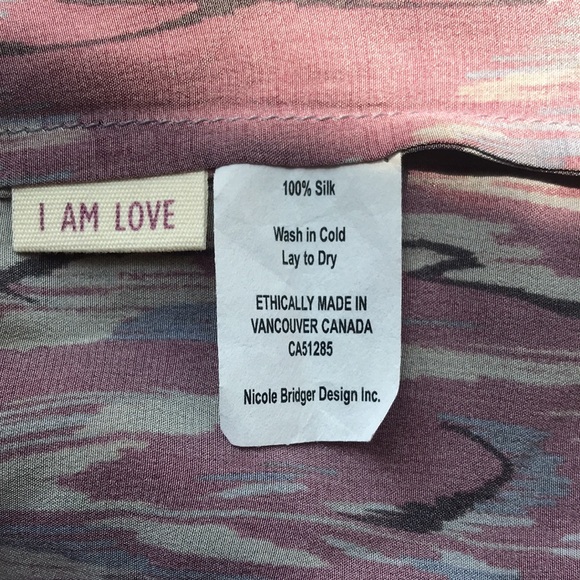 NWT Nicole Bridger 100% Silk Blouse Size 2 - Picture 7 of 7